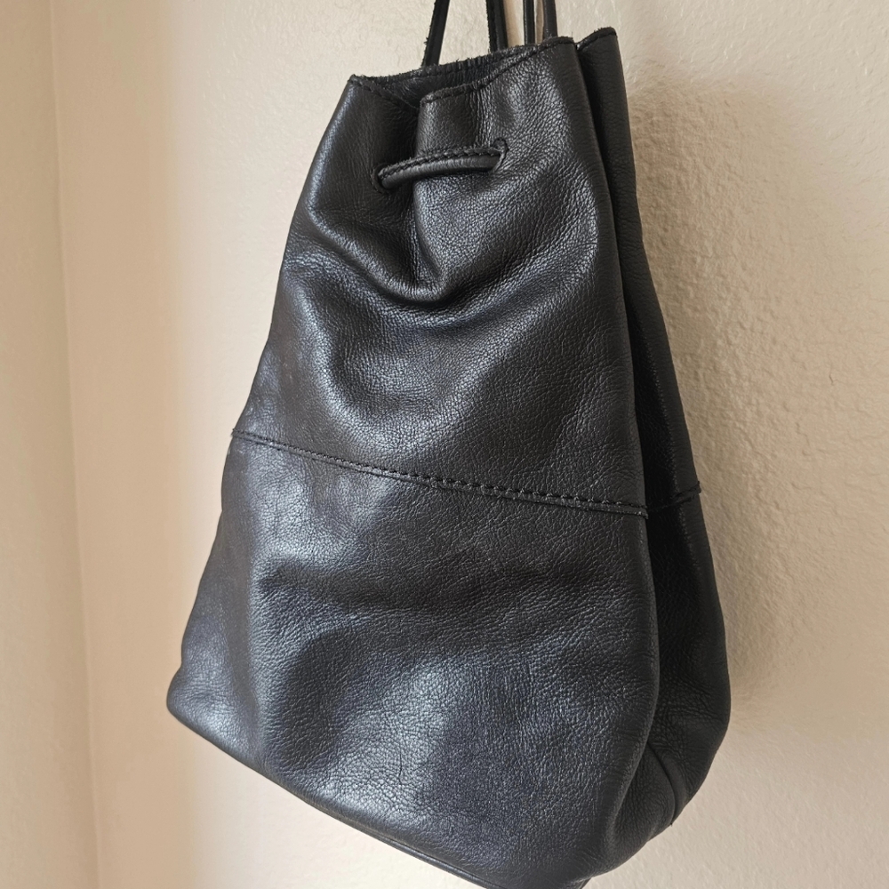 Fossil Drawstring Leather Bag